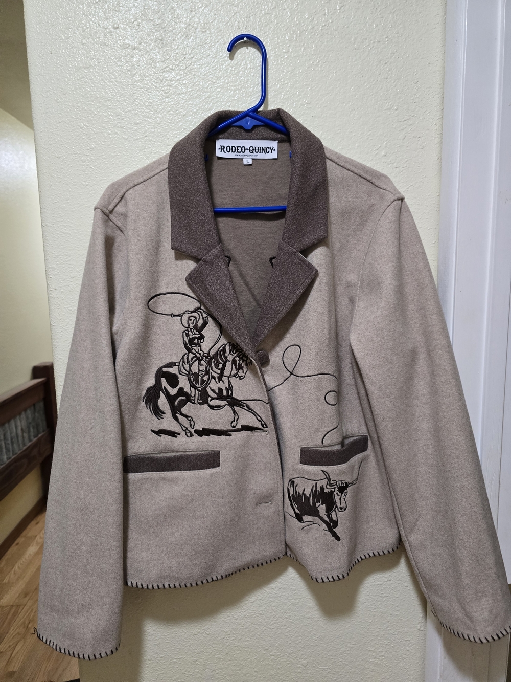 Rodeo Quinxy Taupe Western Wool Jacket